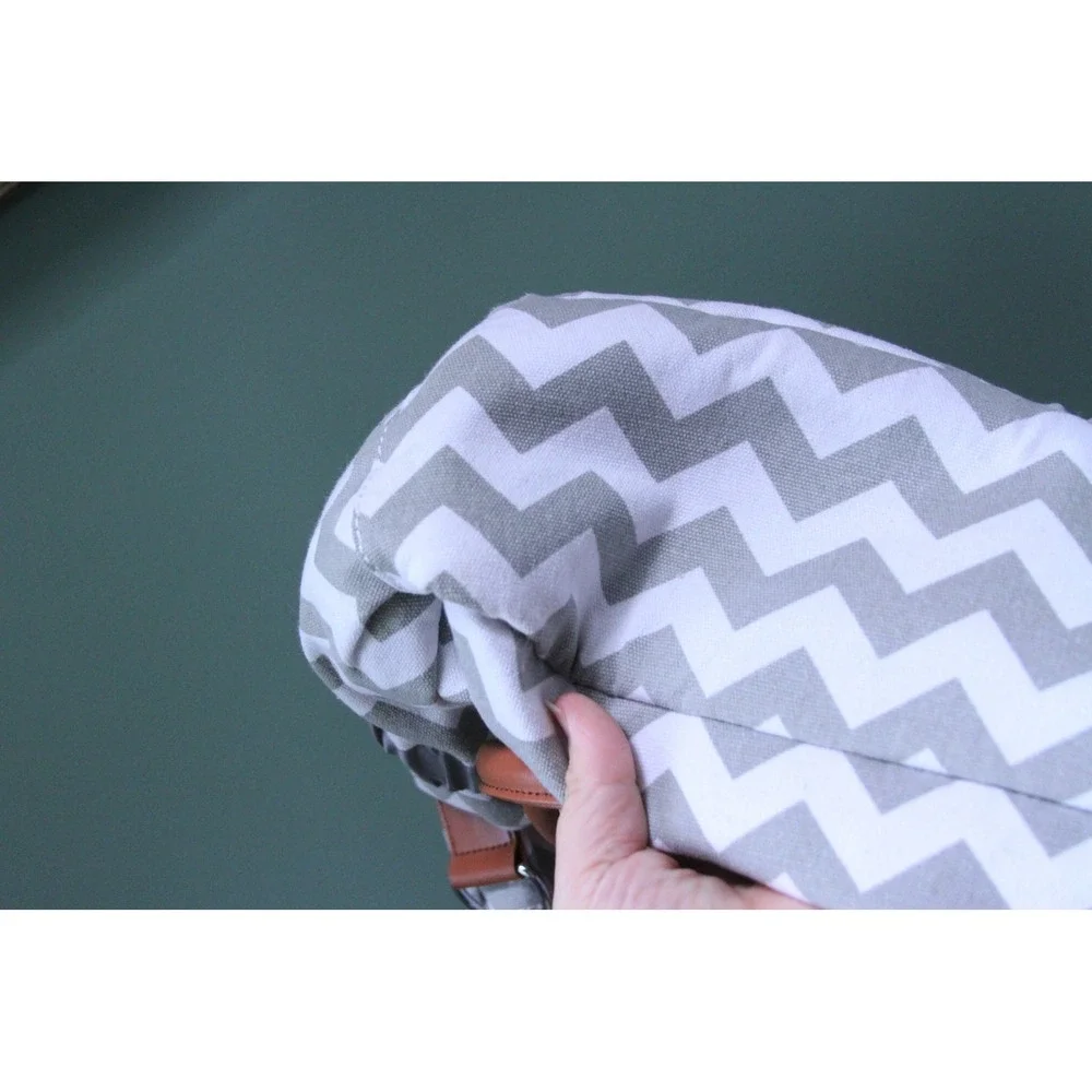 Kattee Gray Chevron Diaper Bag‎ Tote Organizer Travel Shoulder Bag